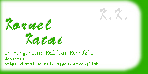 kornel katai business card
